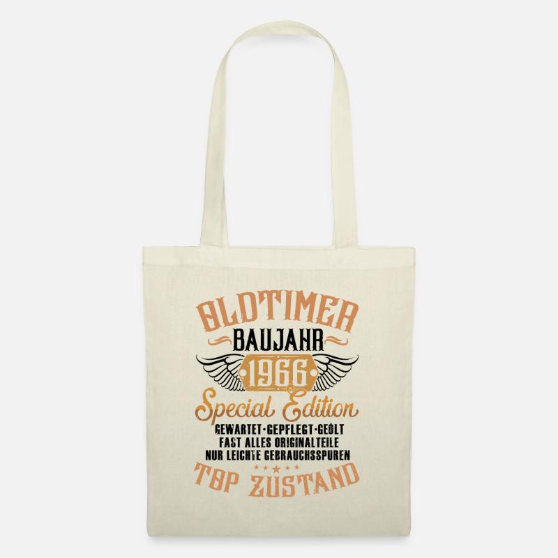 Oldtimer Baujahr 1966 geboren Geburtstag Spruch - Stoffbeutel - Natur