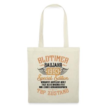 Oldtimer 1993 2023 30. Geburtstag Geschenk Herren - Stoffbeutel - Natur - Vorne