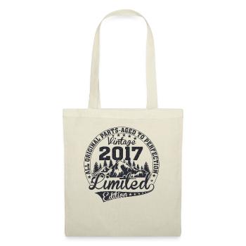 Né 2017 Vintage Anniversaire Rétro - Sac en tissu - nature - Devant
