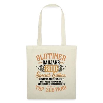 Oldtimer Special Edition Modell 2010 Geburtstag - Stoffbeutel - Natur - Vorne