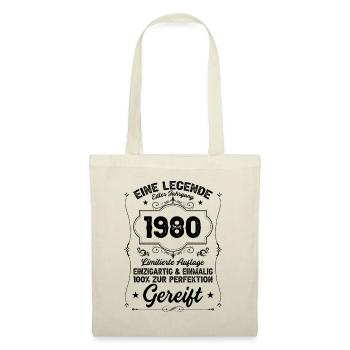 Vintage 1980 40th Birthday Forty Years Gift - Stoffbeutel - Natur - Vorne