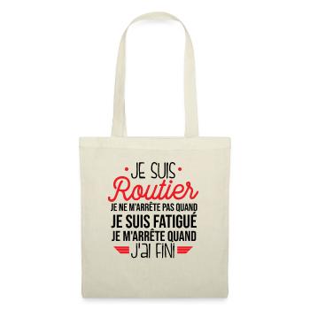 Routier Shirt • Je ferme pas ma gueule • Cadeau - Sac en tissu - nature - Devant