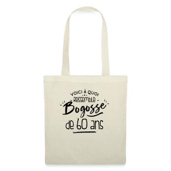 Bogosse De 60 Ans - Apparence Élégante Et Raffinée - Sac en tissu - nature - Devant
