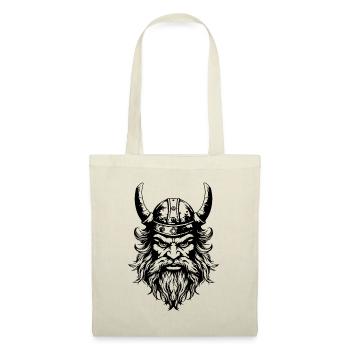 Viking Head Helmet - Tote Bag - nature - Front