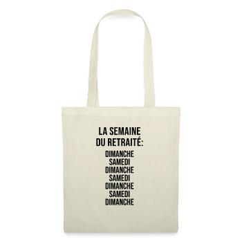 La Semaine du Retraité - Sac en tissu - nature - Devant