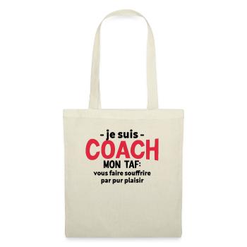 Coach Humour Cadeau Sportif - Sac en tissu - nature - Devant