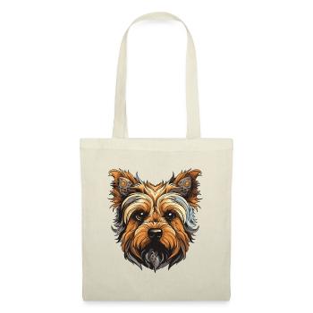 Yorkshire Terrier Hund Portrait - Stoffbeutel - Natur - Vorne