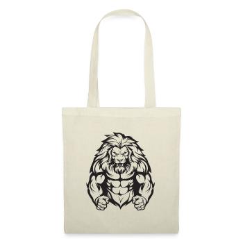 Gymnase d’entraînement Lion Muscles - Sac en tissu - nature - Devant
