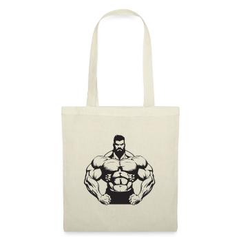 Homme Muscles Gym Musculation - Sac en tissu - nature - Devant