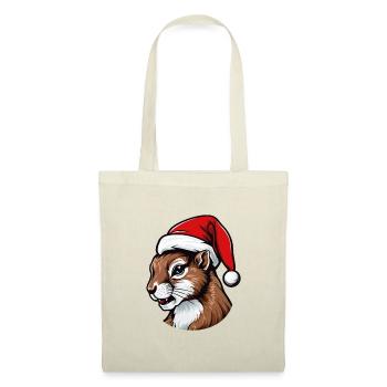 Squirrel Head Christmas Portrait - Tote Bag - nature - Front