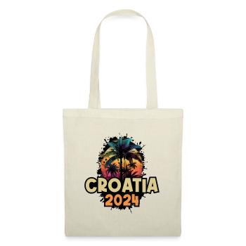 Croatia 2024 Urlaub Spruch - Stoffbeutel - Natur - Vorne
