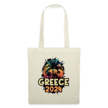 Greece 2024 Urlaub Spruch - Stoffbeutel - Natur - Vorne