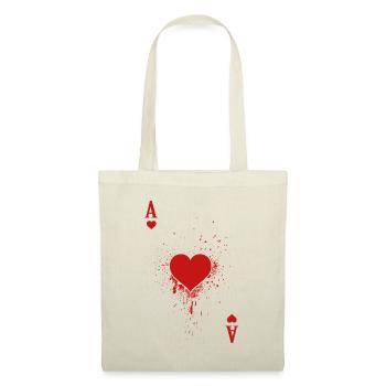 Card Game Costume Ladies Carnival Heart Ace - Tote Bag - nature - Front