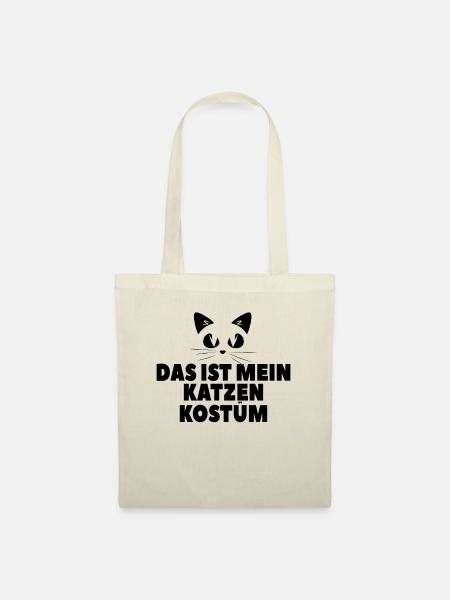 Katzenkostüm Karneval - Stoffbeutel - Natur