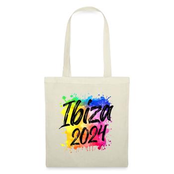Ibiza 2024 Bunt Klecks - Stoffbeutel - Natur - Vorne