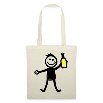 Boire une bouteille de bière - Sac en tissu - nature - Devant