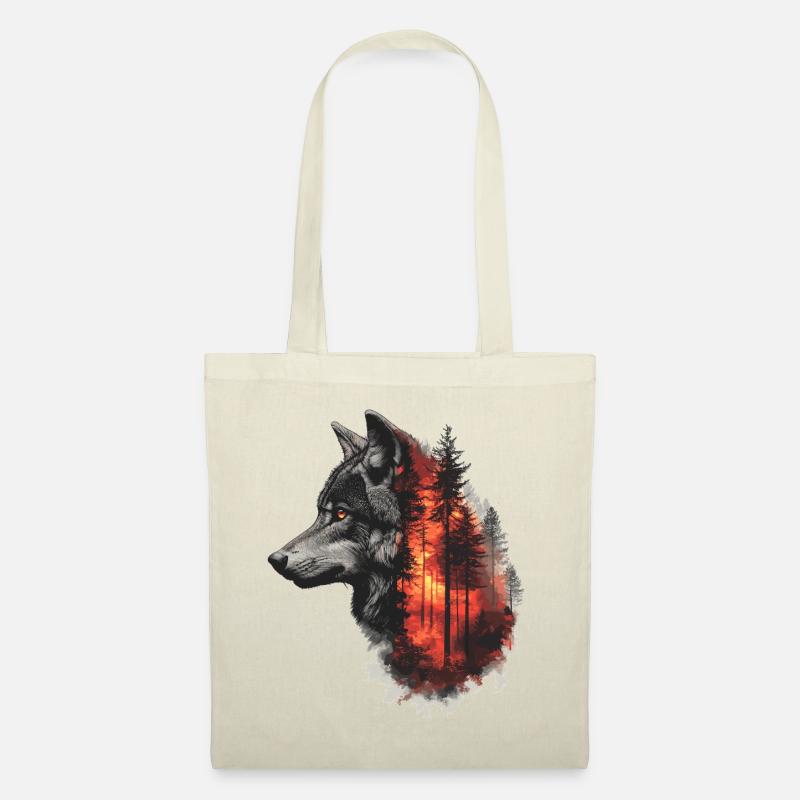wolf and naturee - Stoffbeutel - Natur