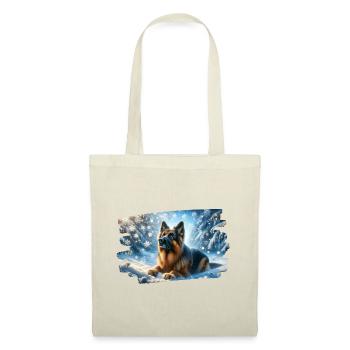 Berger allemand dans un paysage hivernal magique - Sac en tissu - nature - Devant