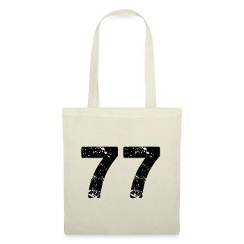 77 Zahl Trikot - Stoffbeutel - Natur - Vorne
