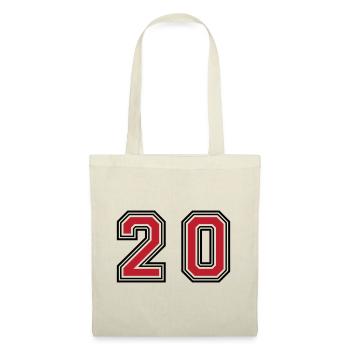 Symbole numérique 20 - Sac en tissu - nature - Devant