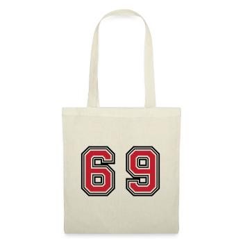 69 Symbole numérique - Sac en tissu - nature - Devant