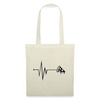 Pizza Puls Silhouette - Sac en tissu - nature - Devant