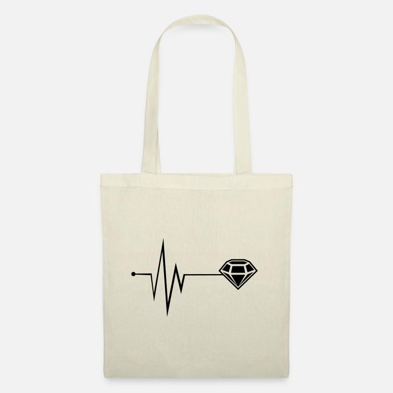 Diamant Icon Puls - Stoffbeutel - Natur