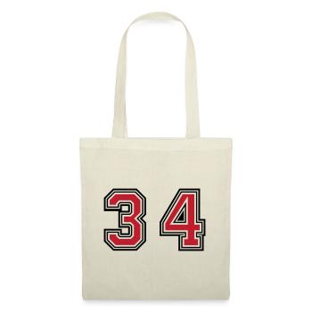 34 symboles numériques - Sac en tissu - nature - Devant
