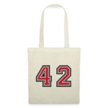 42 symbole numérique - Sac en tissu - nature - Devant