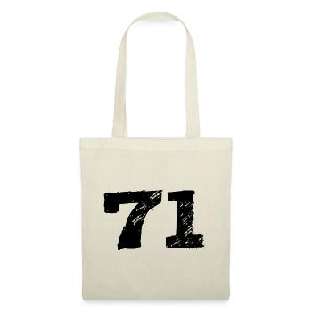71 Zahl Trikot - Stoffbeutel - Natur - Vorne