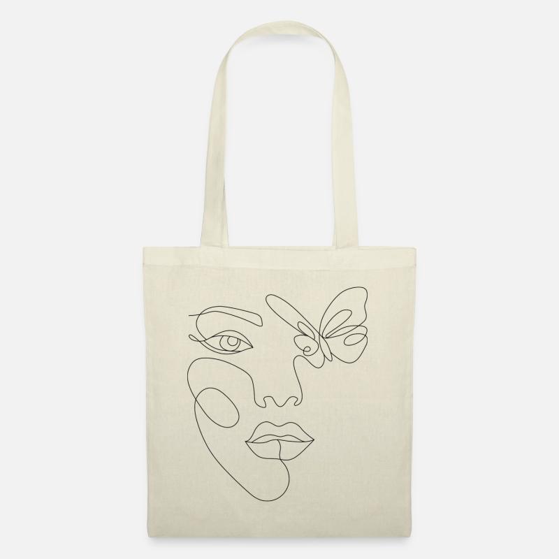 butterfly face - Stoffbeutel - Natur
