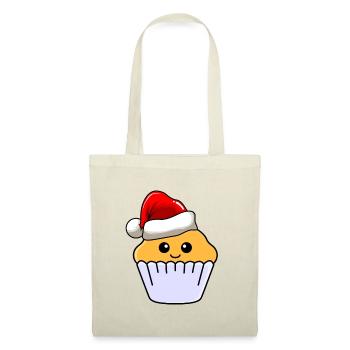Muffin Weihnachten Comic Xmas - Stoffbeutel - Natur - Vorne