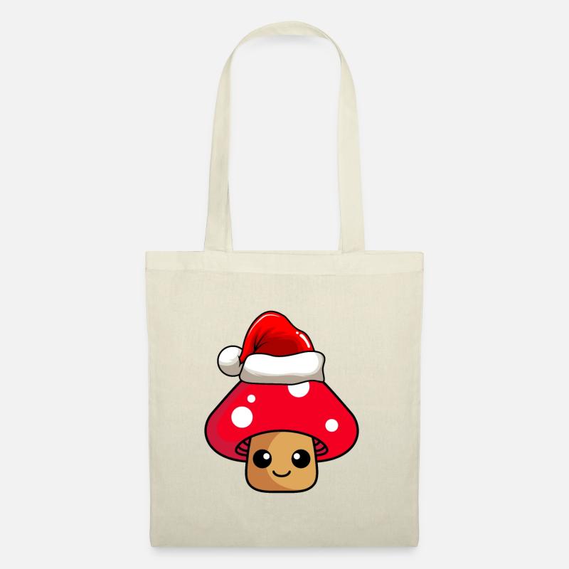 Champignon Noël Comic Noël - Sac en tissu - nature