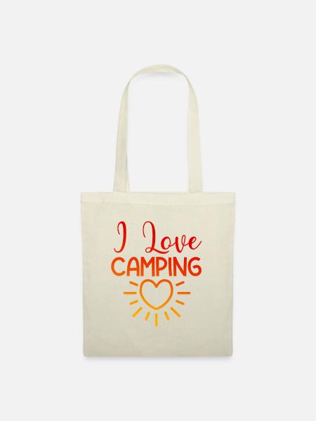 Ich liebe Camping - Stoffbeutel - Natur