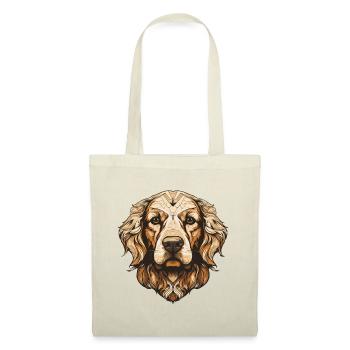 Portrait de chien Golden Retriever - Sac en tissu - nature - Devant