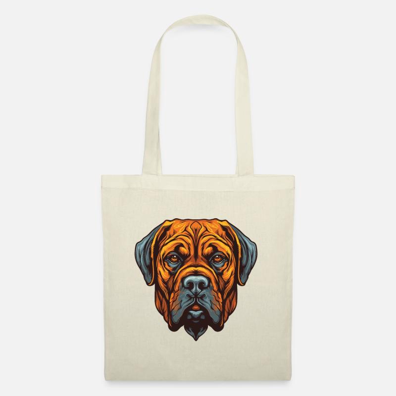 Mastiff Hund Portrait - Stoffbeutel - Natur