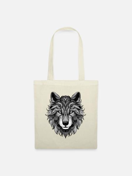 Wolf Portrait - Stoffbeutel - Natur
