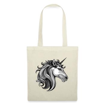 Einhorn Portrait - Stoffbeutel - Natur - Vorne