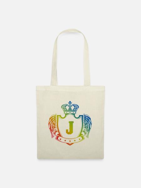 J Buchstabe Wappen - Stoffbeutel - Natur