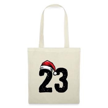 23 Numéro Noël - Sac en tissu - nature - Devant