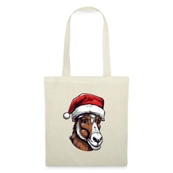 Donkey Head Christmas Portrait - Tote Bag - nature - Front