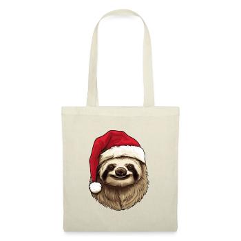 Paresseux Noël Animal Portrait Noël - Sac en tissu - nature - Devant