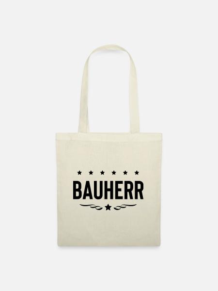 Bauherr Haus Bau - Stoffbeutel - Natur