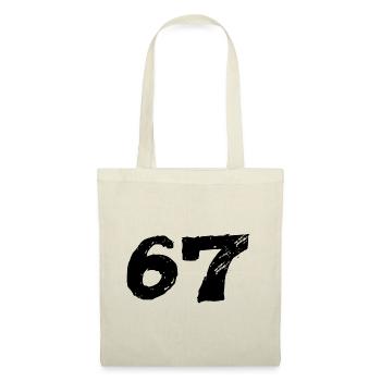 67 Zahl Trikot - Stoffbeutel - Natur - Vorne