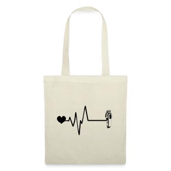 Rasage Pulse Coeur Amour - Sac en tissu - nature - Devant