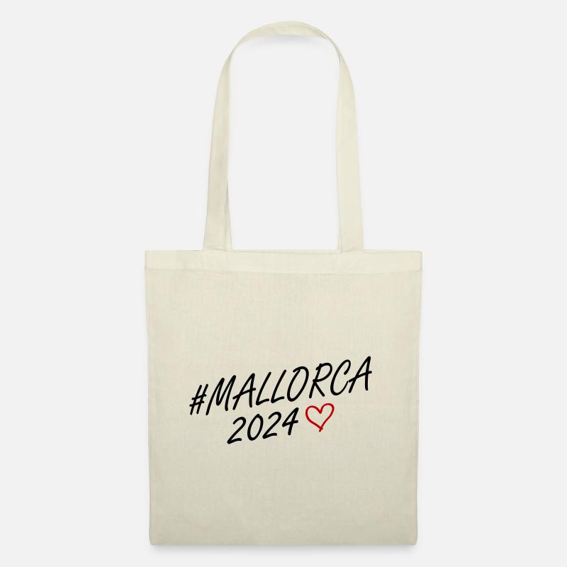 Mallorca 2024 Herz Reise - Stoffbeutel - Natur