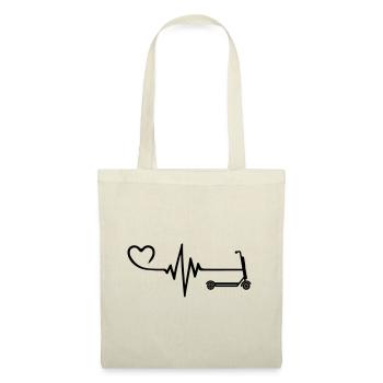 E-scooter pulse heart love - Tote Bag - nature - Front