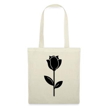 Fleur rose - Sac en tissu - nature - Devant