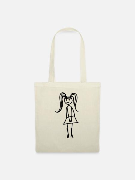 gothic girl - Stoffbeutel - Natur