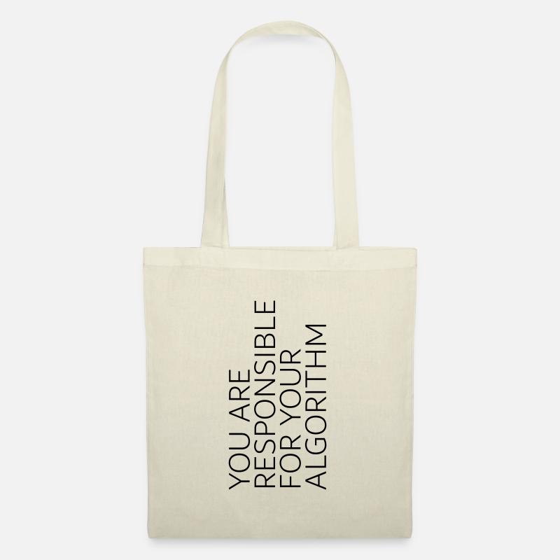 nerdy wisdom algorithm black - Stoffbeutel - Natur
